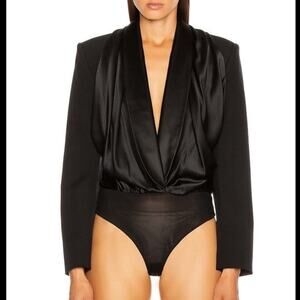 Alexander Wang Tuxedo Hybrid Bodysuit